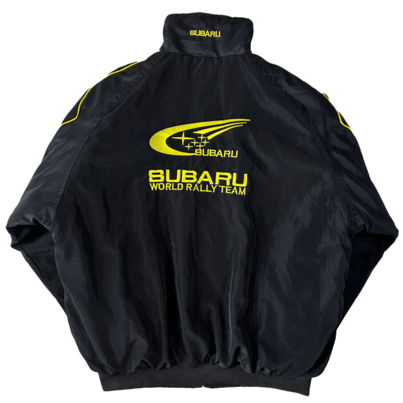 Black Subaru Vintage Racing Jacket | Racing Jacket | Sportcify |