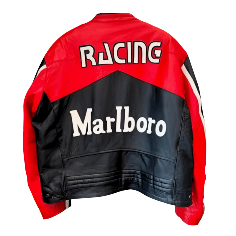 Black Marlboro Leather Racing Jacket | Racing Jacket | Sportcify |