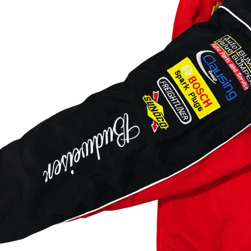 Red Budweiser Vintage Racing Jacket | Racing Jacket | Sportcify |