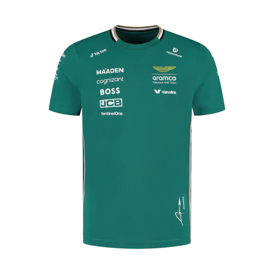 Aston Martin Aramco Cognizant F1 2025 Fernando Alonso Team Driver T-Shirt