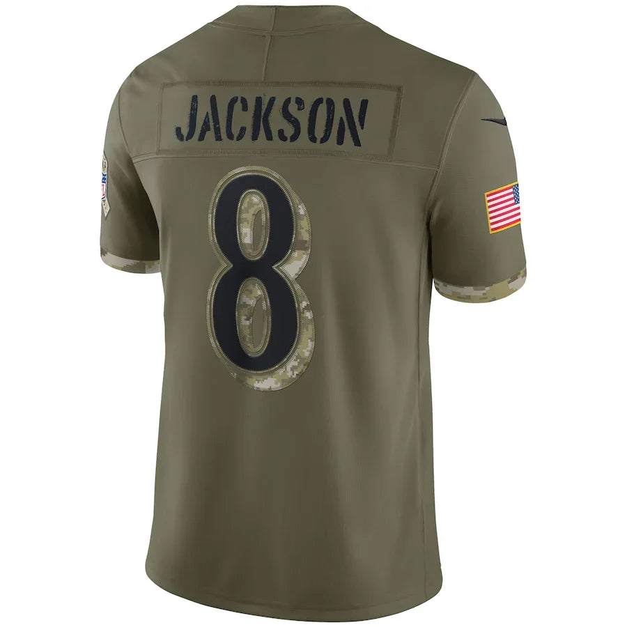 Baltimore Ravens Olive 2022 Salute To Service Limited Jersey
