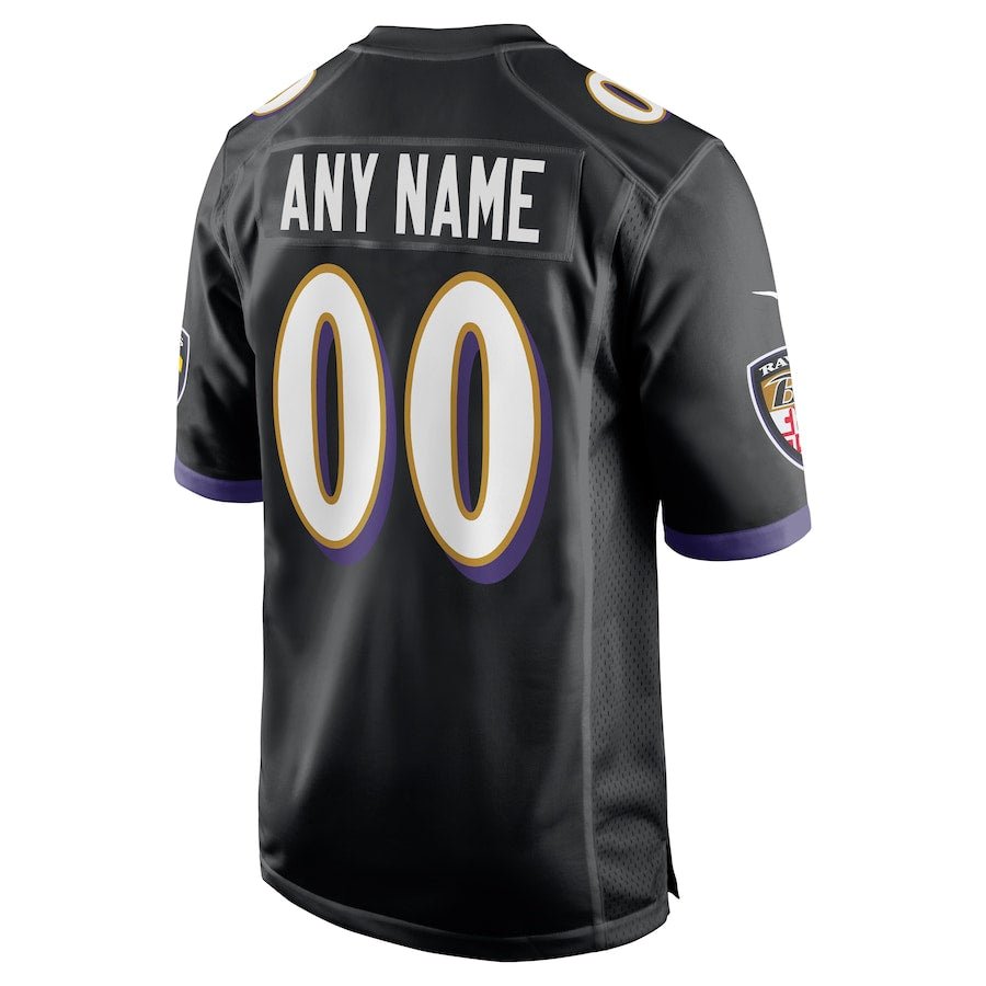 Black Baltimore Ravens Alternate Custom Game Jersey | American Football Jersey | Sportcify |