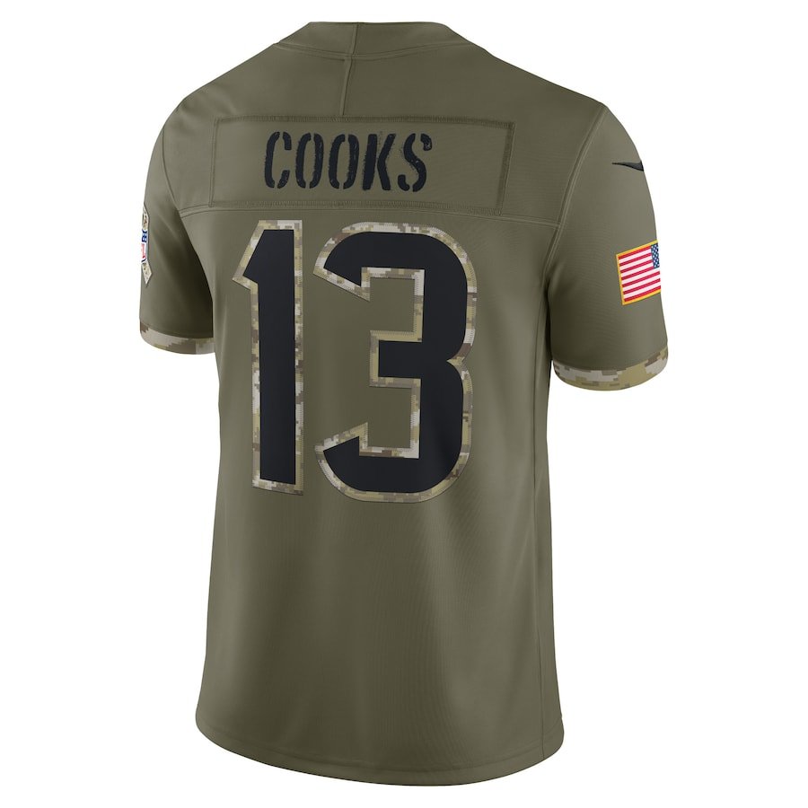Brandin Cooks Olive Houston Texans 2022 Salute To Service Limited Jersey | American Football Shirts | Sportcify |