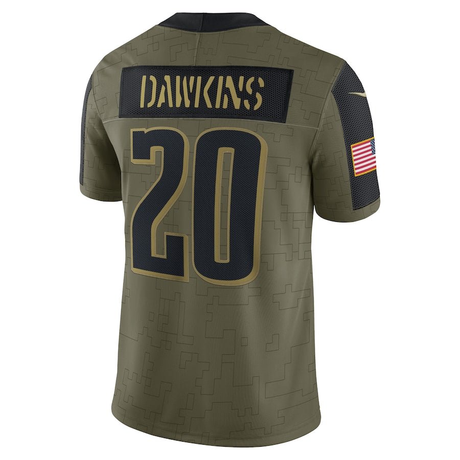 Brian Dawkins Olive Philadelphia Eagles 2021 Salute To Service Retired Player Limited Jersey | NFL Jersey | Sportcify |