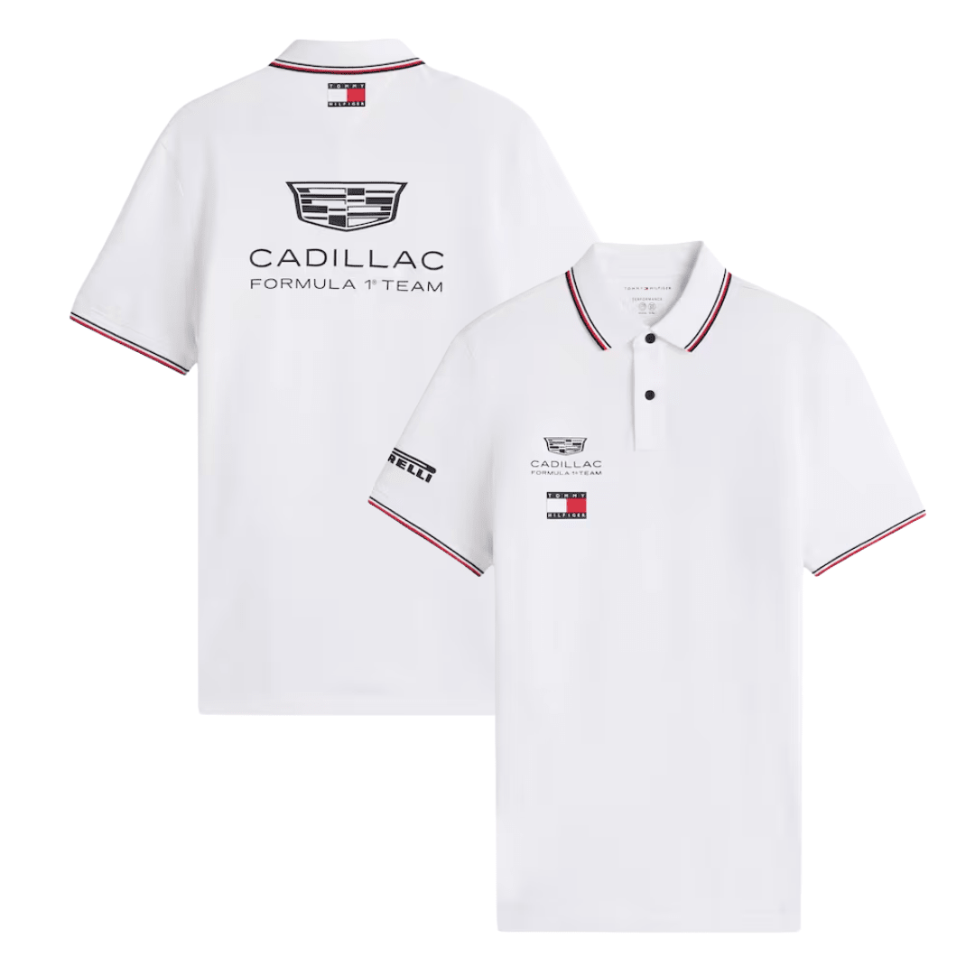 Cadillac 2026 Drivers Polo Shirt - White | Racing Shirt | Sportcify |