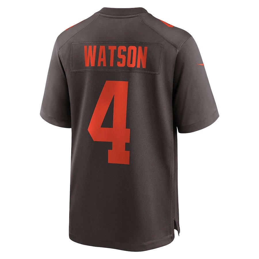Deshaun Watson Brown Cleveland Browns Alternate Game Jersey | American Football Shirts | Sportcify |
