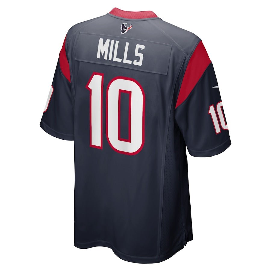 Houston Texans Davis Mills Navy Game Jersey | American Football Shirts | Sportcify |
