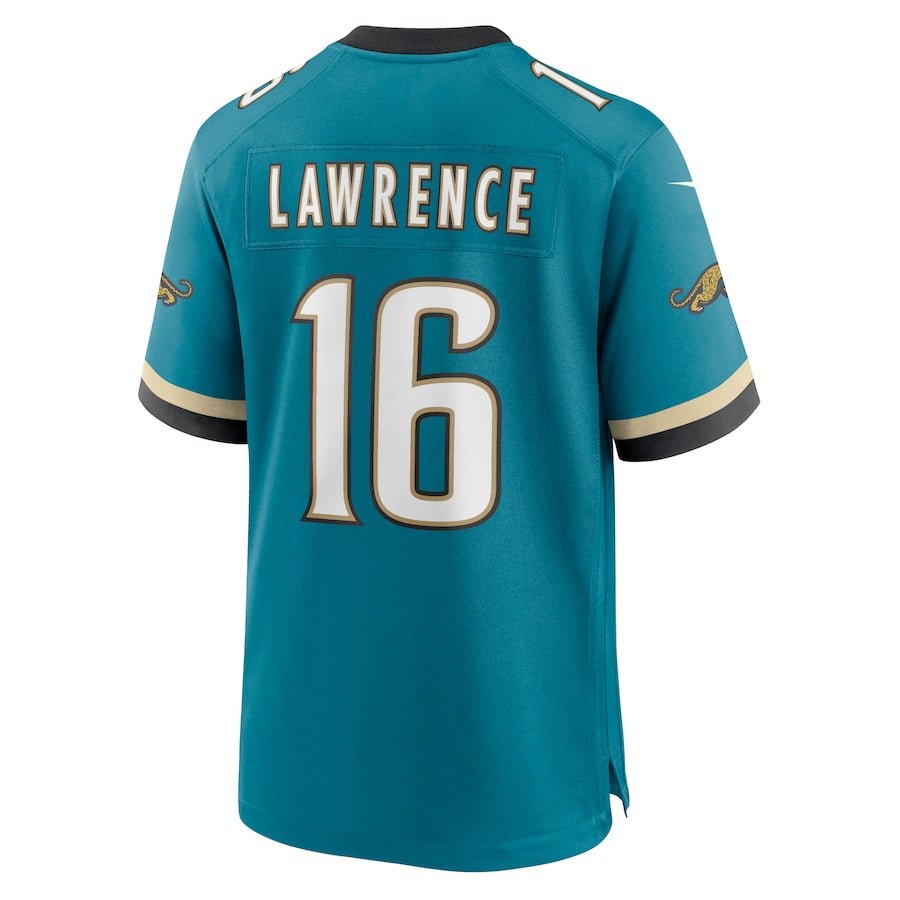 Jacksonville Jaguars Trevor Lawrence Teal Prowler Throwback Player Game Jersey | American Football Shirts | Sportcify |