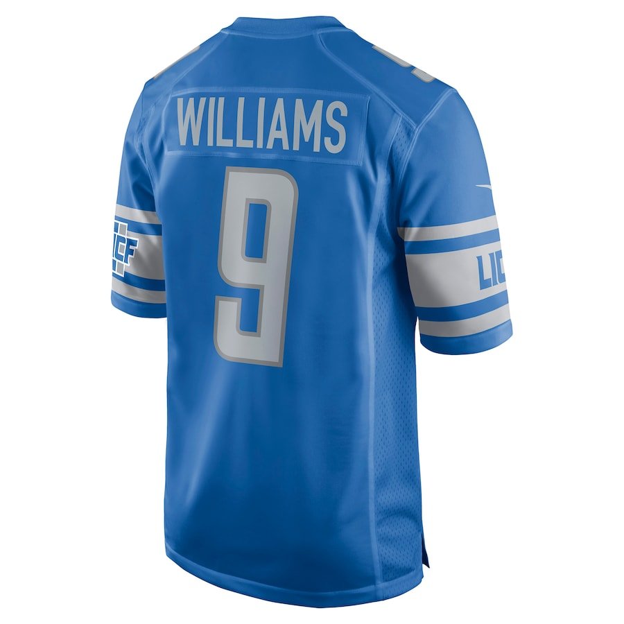 Jameson Williams Blue Detroit Lions Player Game Jersey | American Football Shirts | Sportcify |