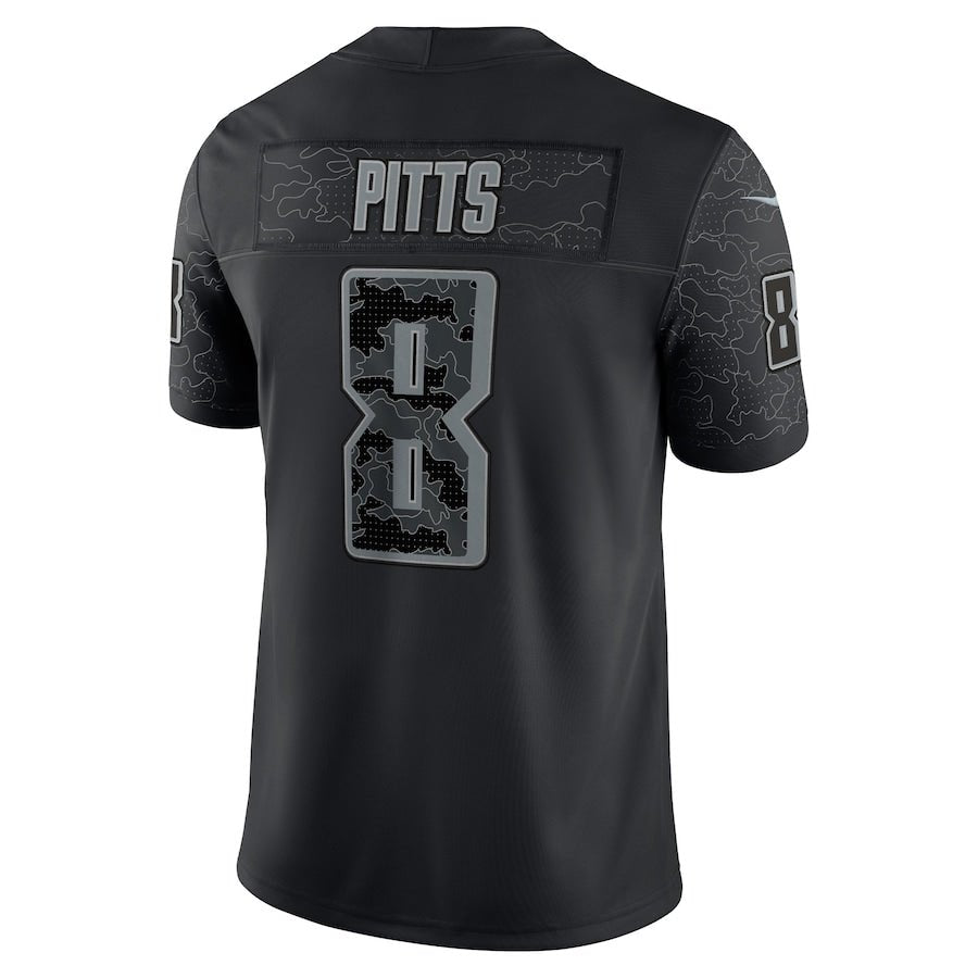 Kyle Pitts Black Atlanta Falcons RFLCTV Limited Jersey | American Football Shirts | Sportcify |