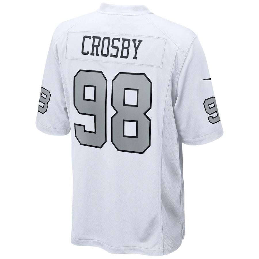 Las Vegas Raiders Maxx Crosby White Alternate Game Jersey | American Football Shirts | Sportcify |