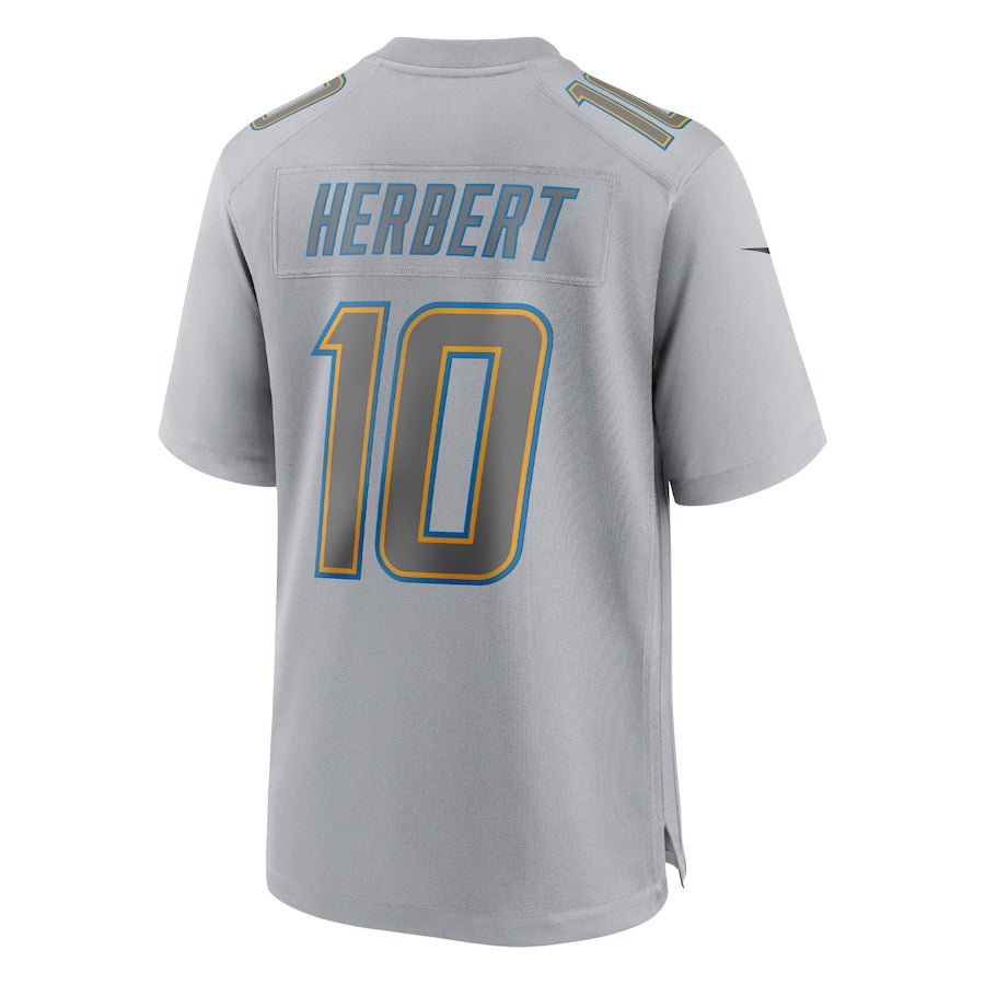 Los Angeles Chargers Justin Herbert Gray Atmosphere Fashion Game Jersey | American Football Shirts | Sportcify |