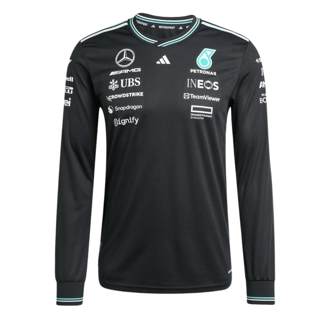 Driver Jersey Mercedes-AMG Petronas Formula One Team Long Sleeve T-shirt 2025 - Black
