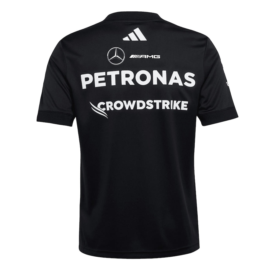 Mercedes AMG Petronas adidas F1 2025 Team Driver T-Shirt - Black
