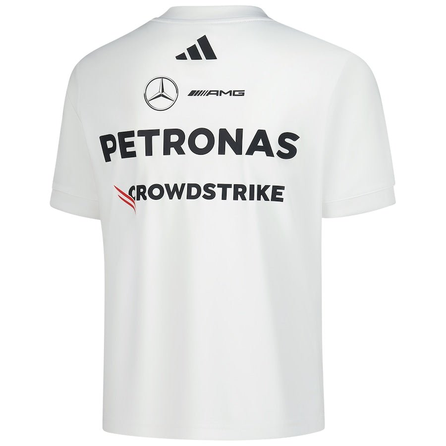 Mercedes AMG Petronas adidas F1 2025 Team Driver T-Shirt - White | Racing Shirt | Sportcify |