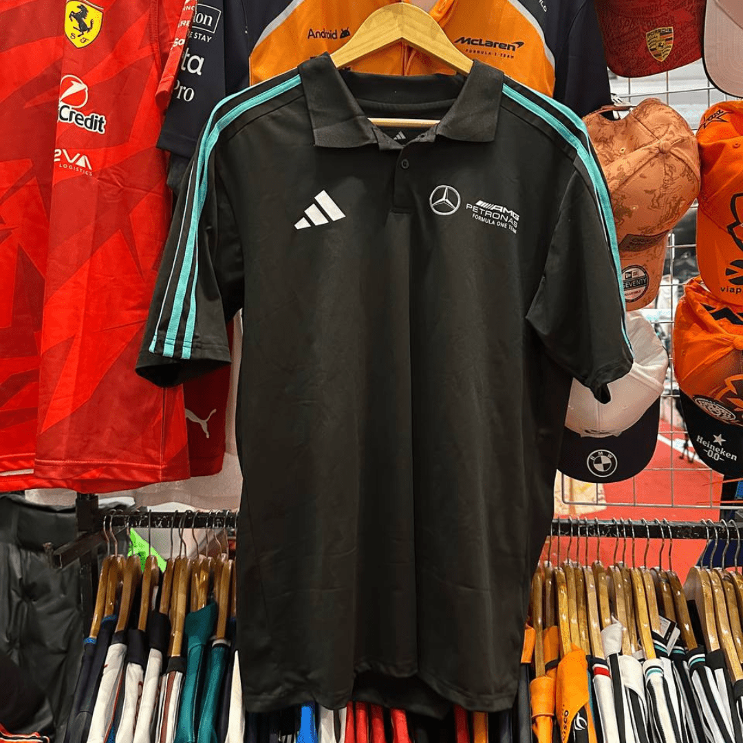 Mercedes Claasic F1 2025 Team Polo - Black | Formula One Polo Shirt | Sportcify |