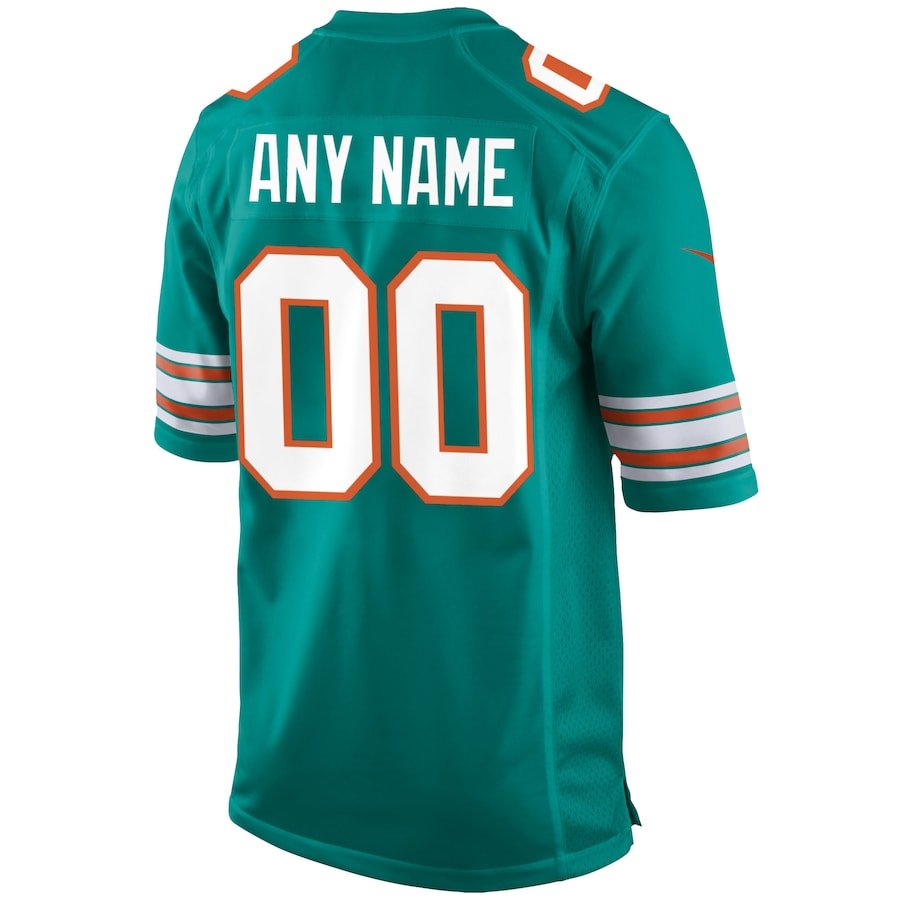 Miami Dolphins Aqua Alternate Custom Game Jersey | American Football Jersey | Sportcify |