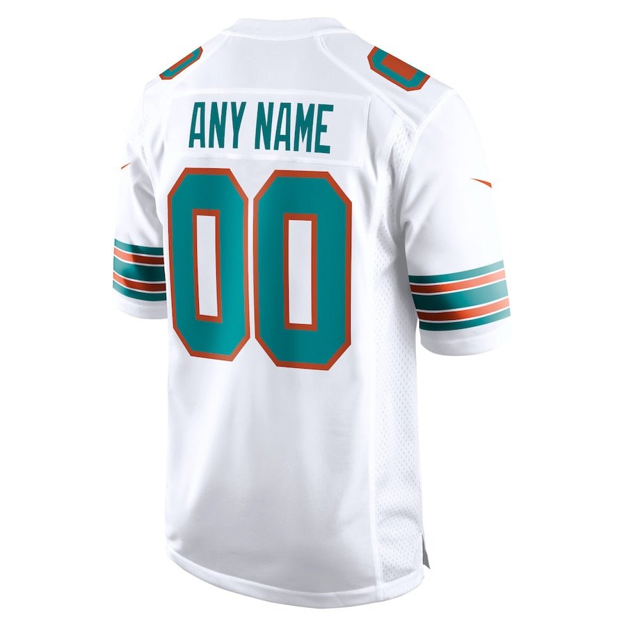 Miami Dolphins Game Secondary Alternate Jersey - White - Custom | American Football Jersey | Sportcify |