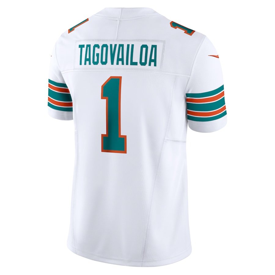 Miami Dolphins Tua Tagovailoa White Vapor Jersey | American Football Shirts | Sportcify |