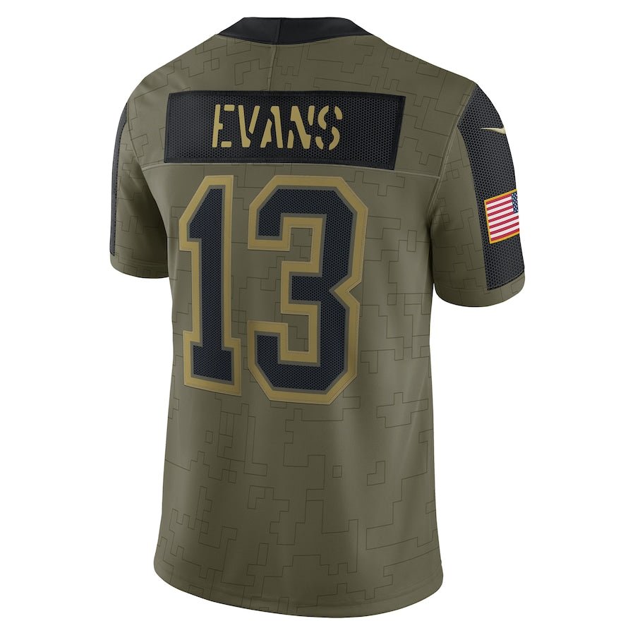 Mike Evans Olive Tampa Bay Buccaneers Salute To Service 2021 Limited Player Jersey | NFL Jersey | Sportcify |