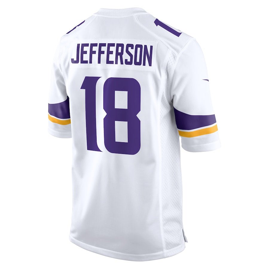 Minnesota Vikings Justin Jefferson White Game Player Jersey | American Football Shirts | Sportcify |