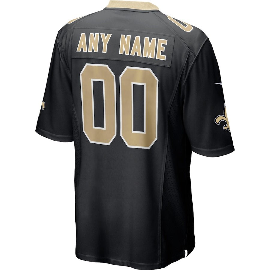 New Orleans Saints Nike Black Custom Game Jersey | American Football Shirts | Sportcify |