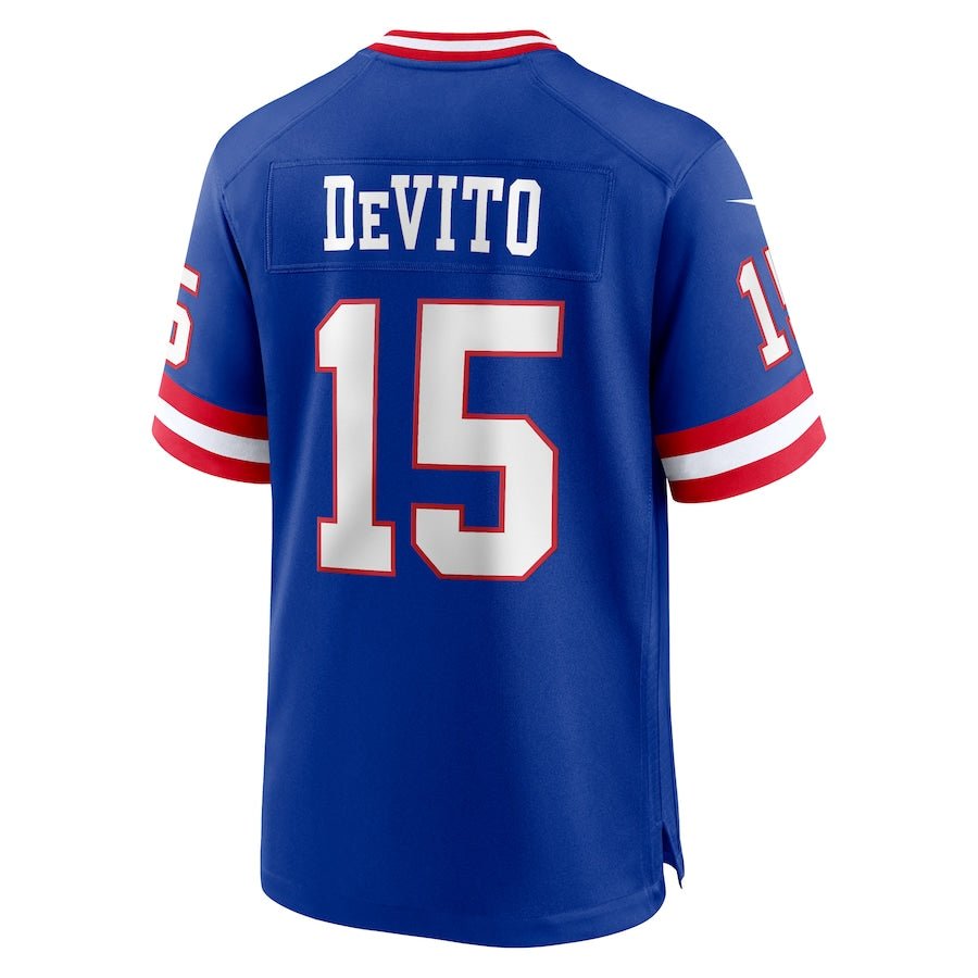 New York Giants Tommy DeVito Royal Alternate Player Game Jersey | American Football Shirts | Sportcify |