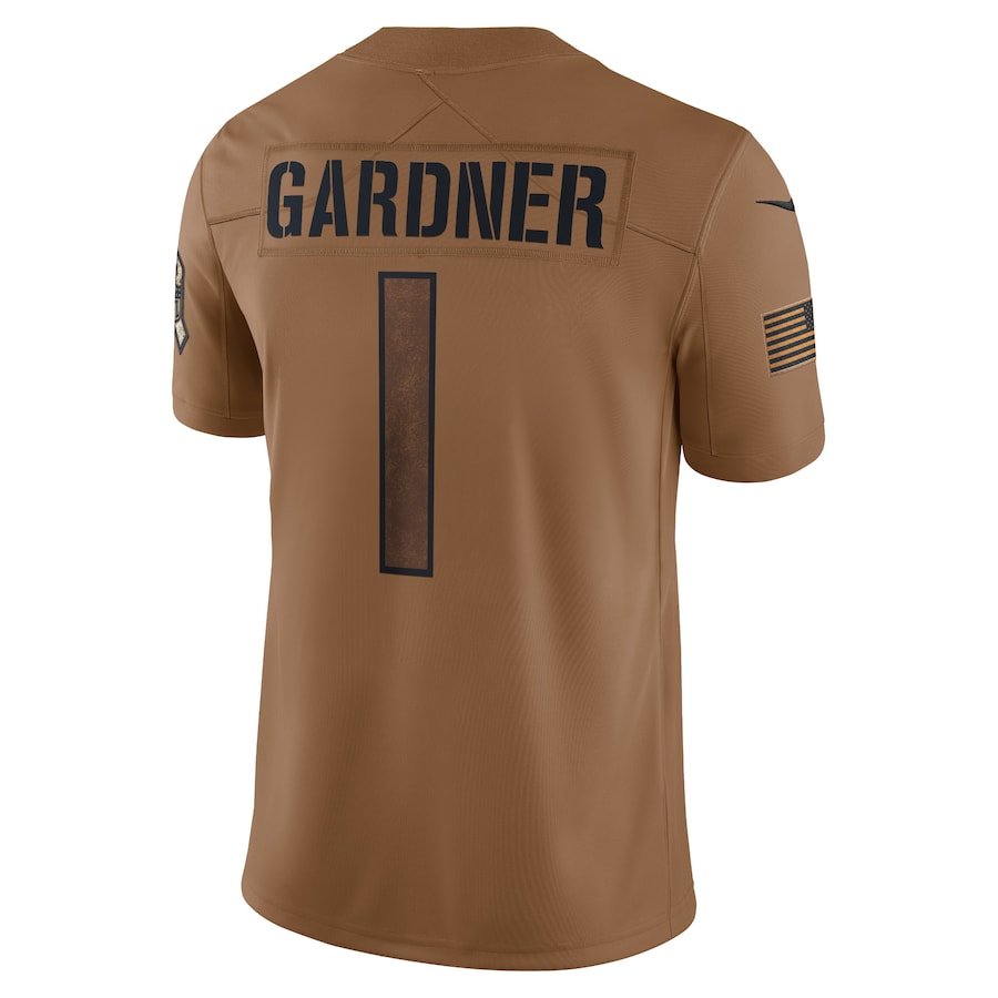 New York Jets Ahmad Sauce Gardner Brown 2023 Salute To Service Limited Jersey | American Football Shirts | Sportcify |