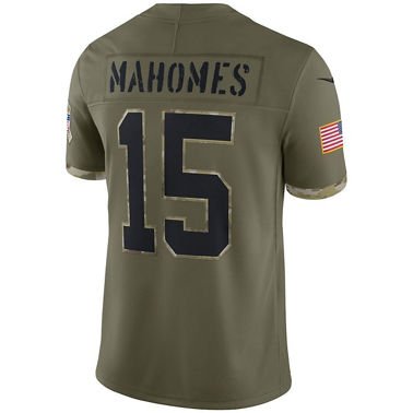 Patrick Mahomes Olive Kansas City Chiefs 2022 Salute To Service Limited Jersey | American Football Shirts | Sportcify |