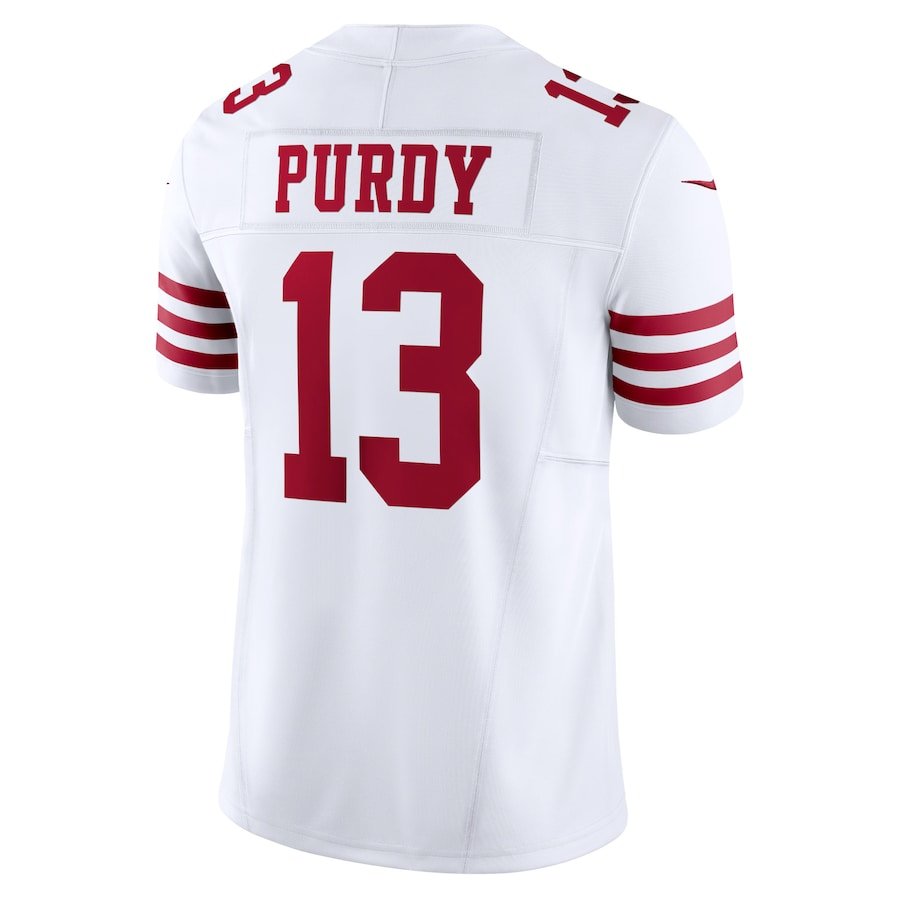 San Francisco 49ers Brock Purdy White Vapor F.U.S.E. Limited Jersey | American Football Shirts | Sportcify |