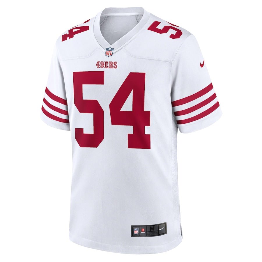 San Francisco 49ers Fred Warner White Player Game Jersey | American Football Shirts | Sportcify |