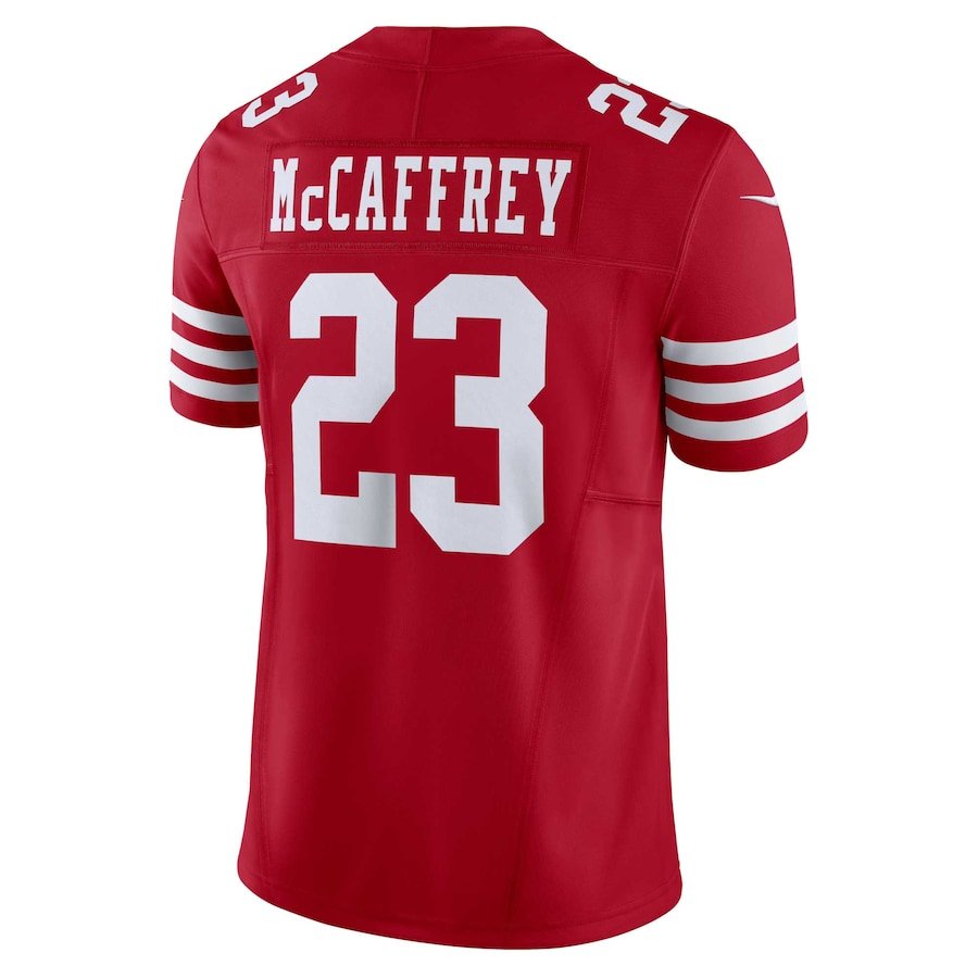 San Francisco 49ers Christian McCaffrey Scarlet Vapor F.U.S.E. Limited Jersey | American Football Shirts | Sportcify |