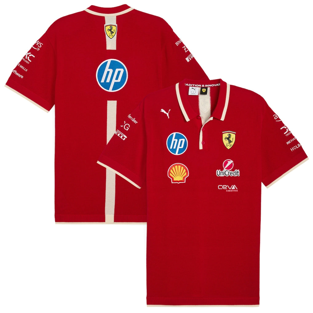 Scuderia Ferrari F1 2025 Special Edition Polo Shirt - Dark Cherry