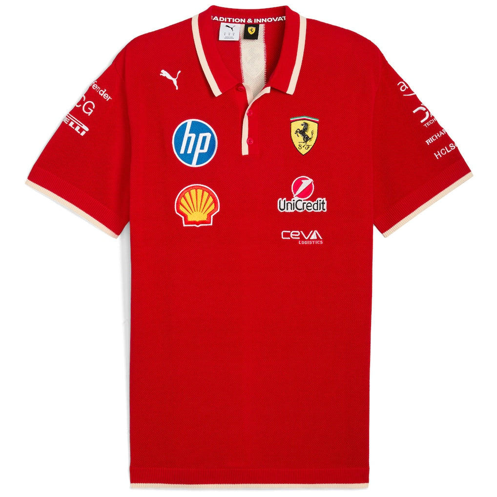 Scuderia Ferrari F1 2025 Special Edition Polo Shirt - Dark Cherry