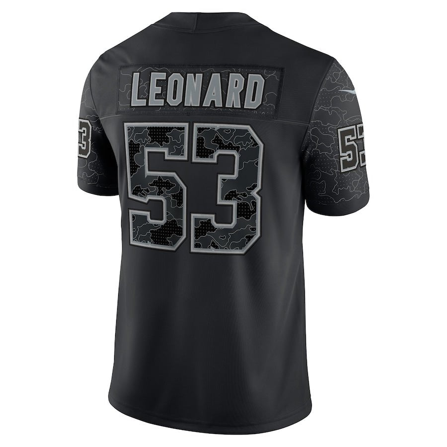 Shaquille Leonard Black Indianapolis Colts RFLCTV Limited Jersey | American Football Shirts | Sportcify |