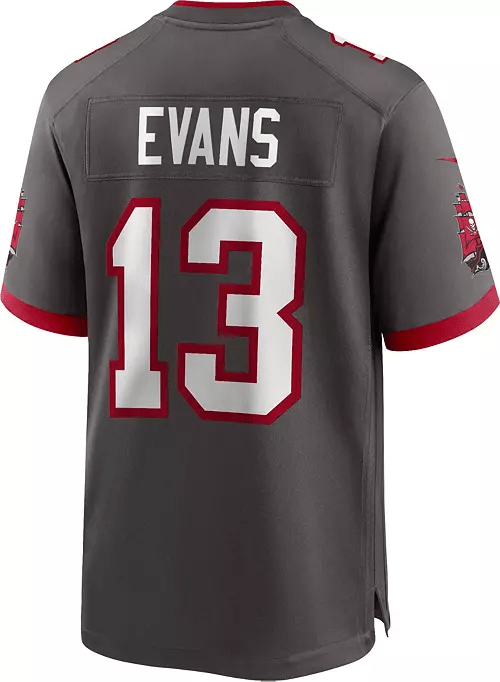 Tampa Bay Buccaneers Mike Evans 13 Pewter Game Jersey | Football Shirts | Sportcify |