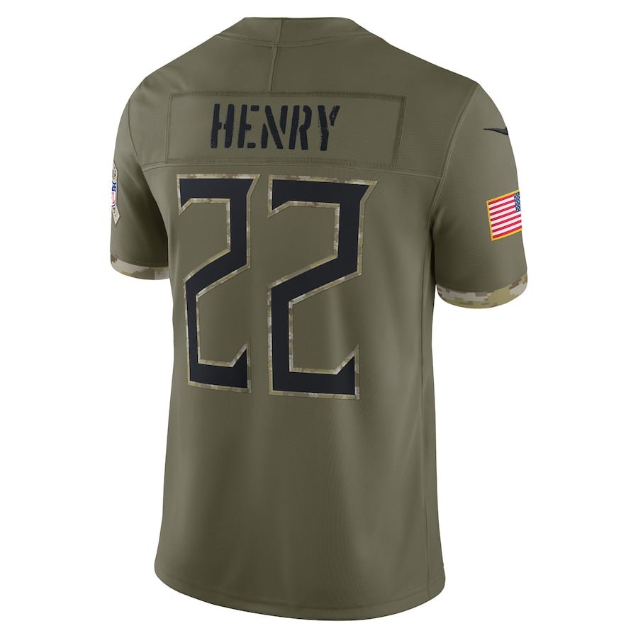 Tennessee Titans 2022 Salute To Service Limited Player Jersey - Derrick Henry | Football Shirts | Sportcify |