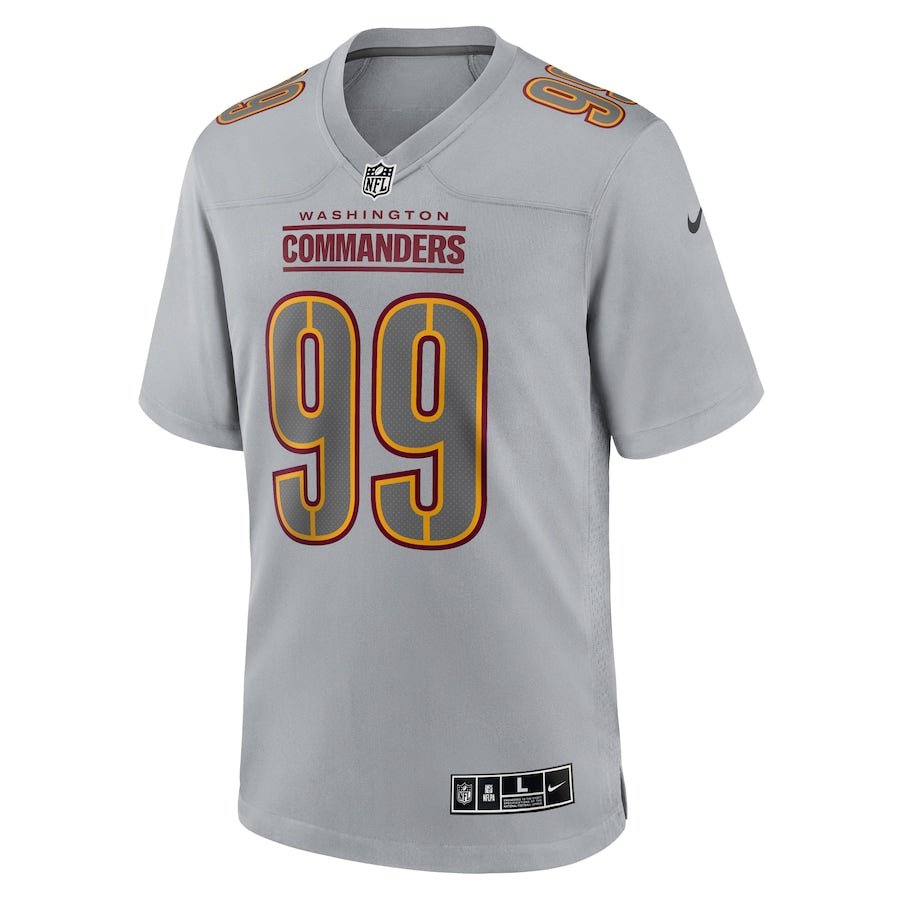 Washington Commanders Chase Young Gray Atmosphere Fashion Game Jersey | American Football Shirts | Sportcify |