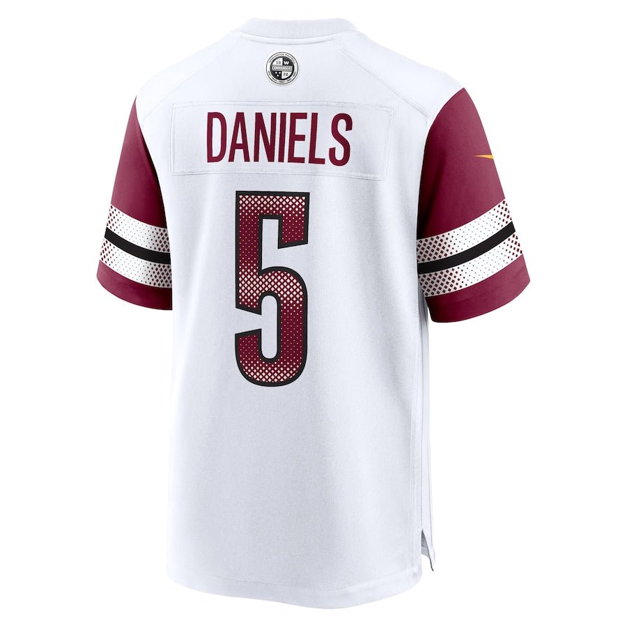 Washington Commanders Jayden Daniels White 2024 NFL Draft First Round Pick Player Game Jersey | American Football Shirts | Sportcify |