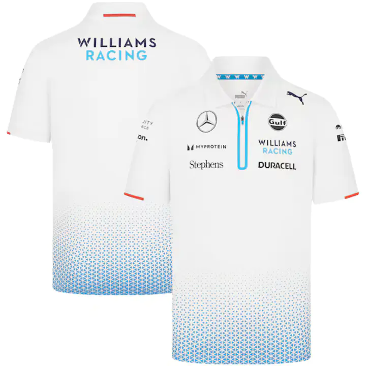 2024 Williams F1 Racing Men's Team White Polo