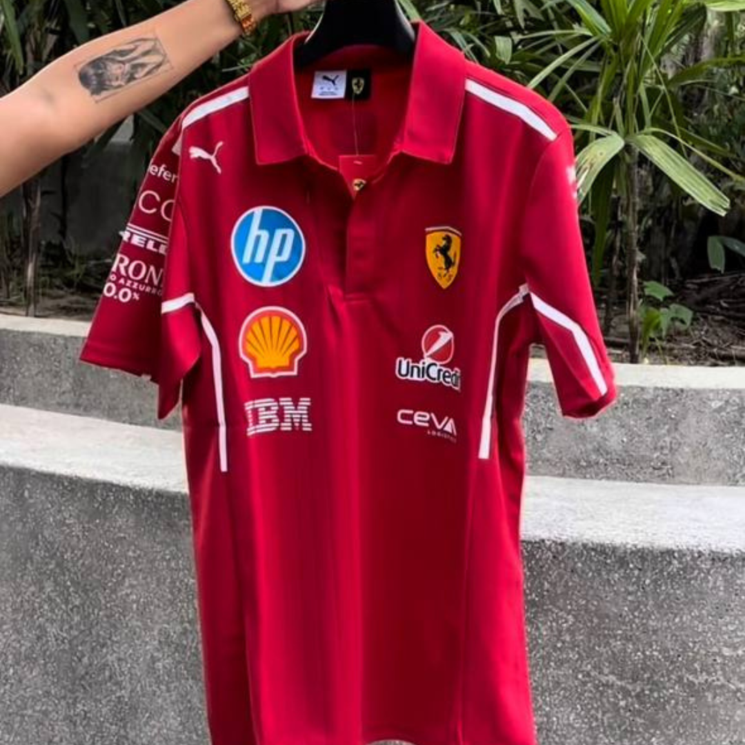 Ferrari Driver Version HP 2025 Team Pro Cotton Polo shirt