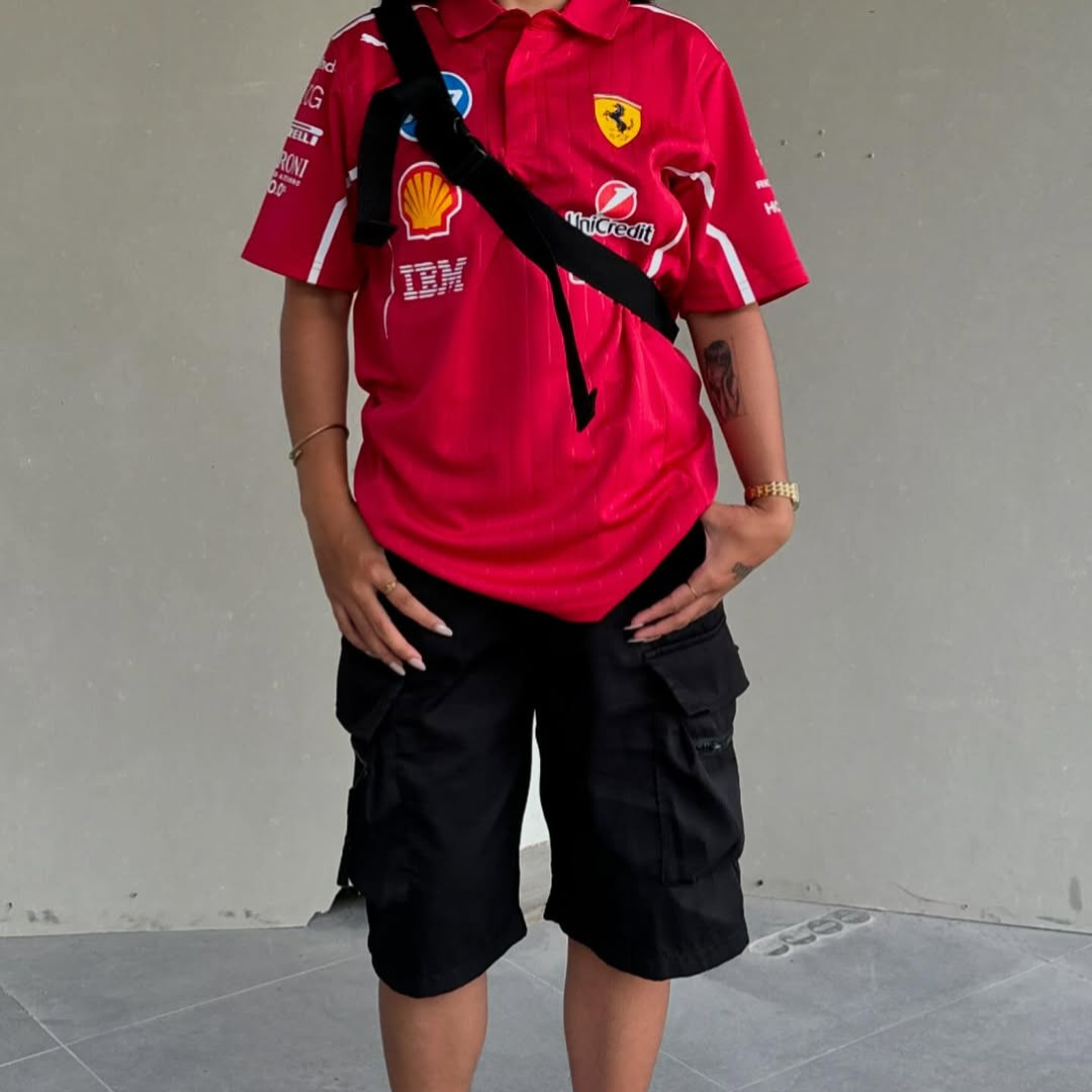 Ferrari Driver Version HP 2025 Team Pro Cotton Polo shirt