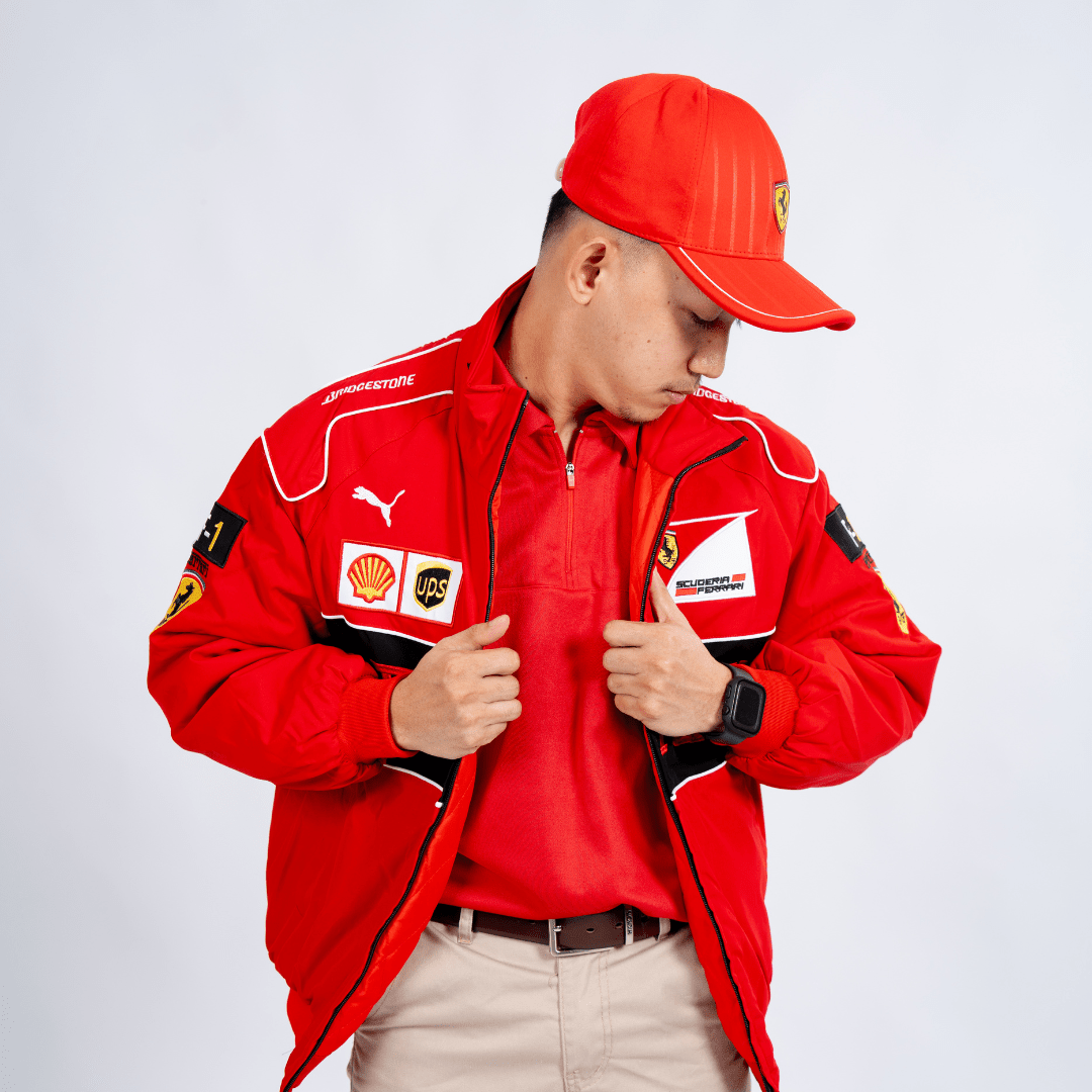Red Ferrari Vintage Racing Jacket | Racing Jacket | Sportcify |
