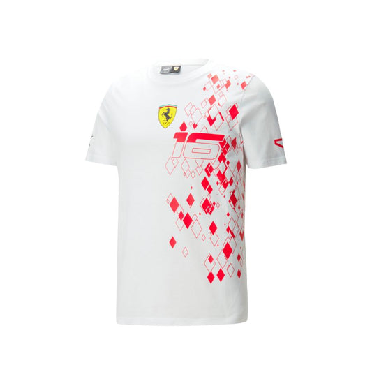 2023 FERRARI F1 Puma Charles Leclerc men’s T-shirt – White