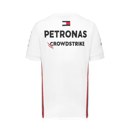 2023 WHITE MERCEDES TEAM FORMULA 1 SHIRT - Sportcify High Quality American Football Jerseys | NFL Jerseys