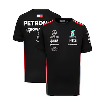 2023 BLACK MERCEDES TEAM FORMULA 1 SHIRT - Sportcify High Quality American Football Jerseys | NFL Jerseys