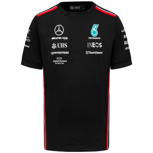 2023 BLACK MERCEDES TEAM FORMULA 1 SHIRT - Sportcify High Quality American Football Jerseys | NFL Jerseys