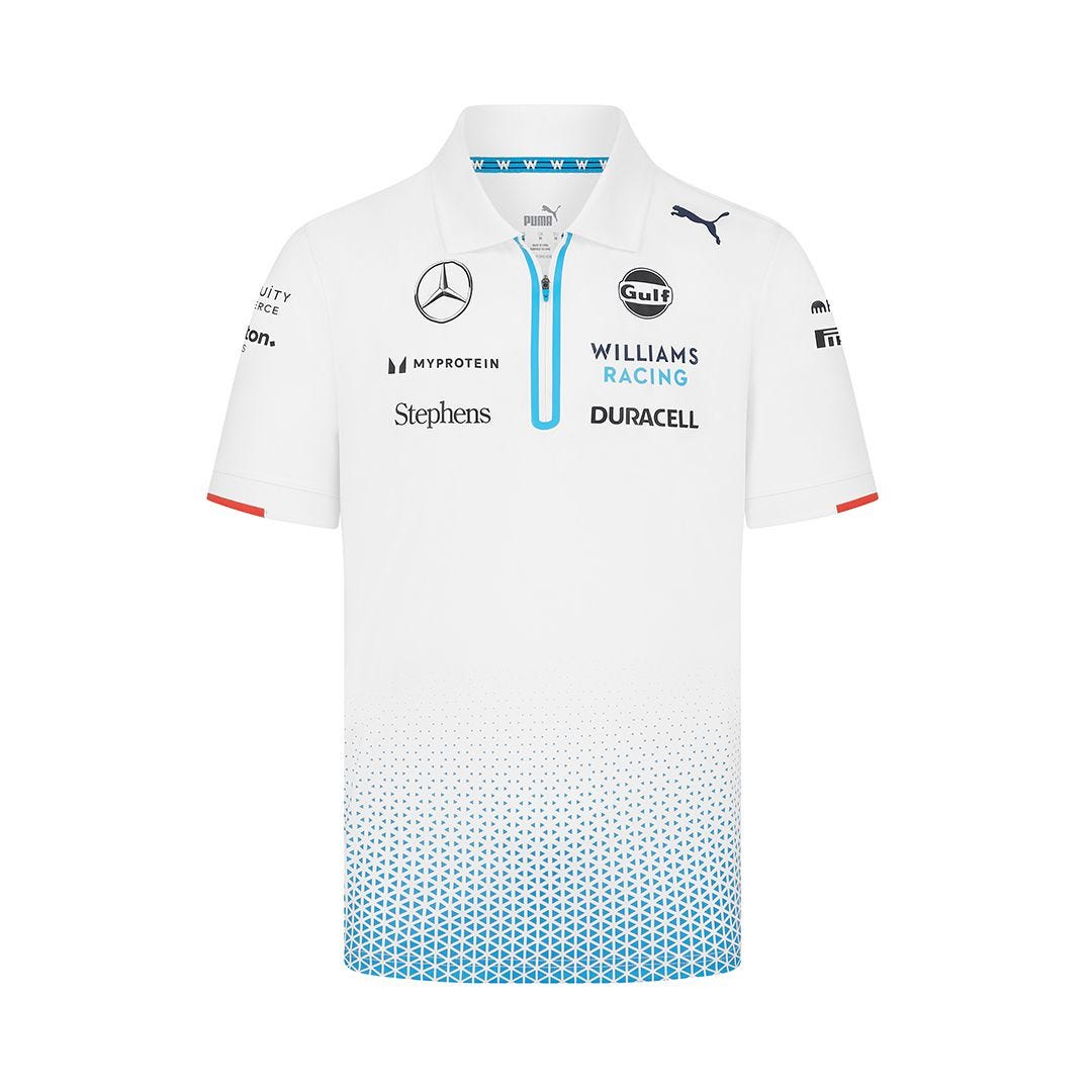 2024 Williams F1 Racing Men's Team White Polo - Sportcify High Quality American Football Jerseys | NFL Jerseys