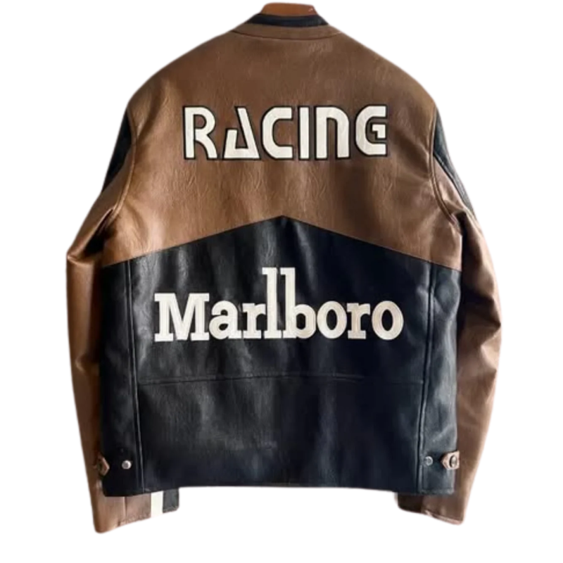 Retro Marlboro Leather Racing Jacket