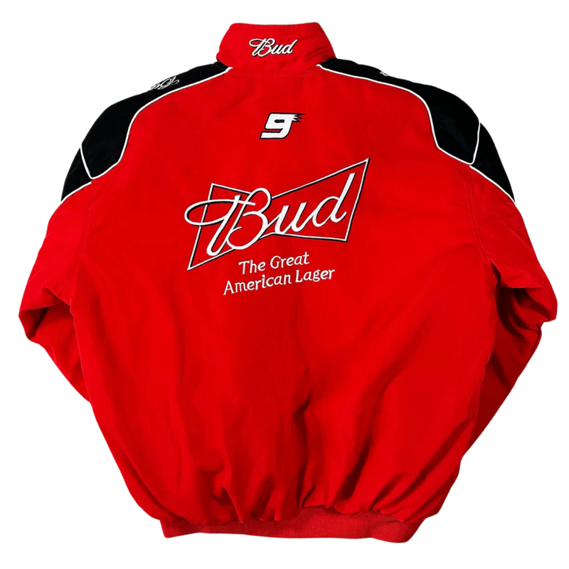 Red Budweiser Vintage Racing Jacket